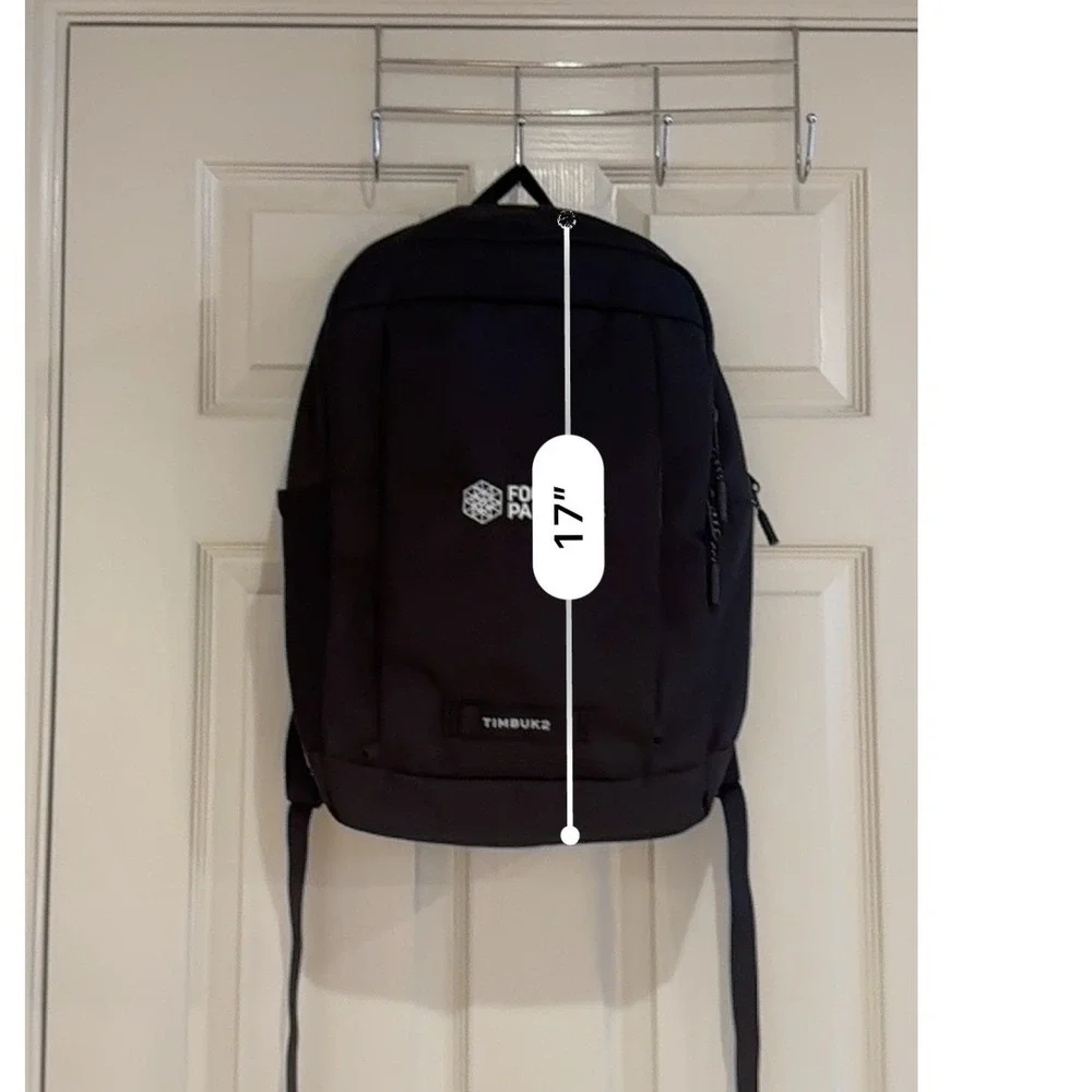 Timbuk2 Division Laptop Backpack Black Focus Partners Logo Travel Commuter Bag